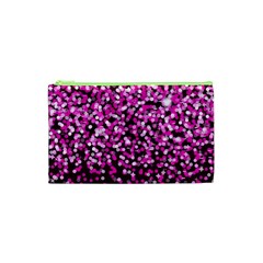 Pink Glitter Rain Cosmetic Bag (xs)