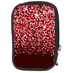 Red Glitter Rain Compact Camera Cases by KirstenStar