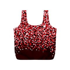 Red Glitter Rain Full Print Recycle Bags (s) 