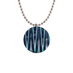 Blue Turquoise Zigzag Pattern Button Necklaces by BrightVibesDesign