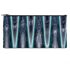 Blue Turquoise Zigzag Pattern Pencil Cases by BrightVibesDesign