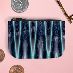 Blue Turquoise Zigzag Pattern Mini Coin Purses by BrightVibesDesign