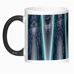 Blue Turquoise Zigzag Pattern Morph Mugs by BrightVibesDesign