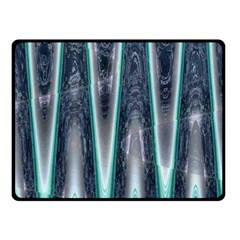 Blue Turquoise Zigzag Pattern Fleece Blanket (small)