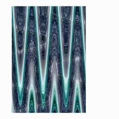 Blue Turquoise Zigzag Pattern Small Garden Flag (two Sides)