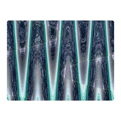 Blue Turquoise Zigzag Pattern Double Sided Flano Blanket (mini) 