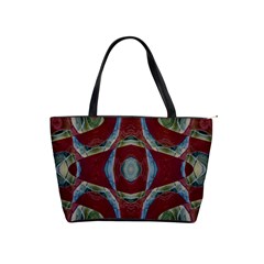 Fancy Maroon Blue Design Shoulder Handbags by BrightVibesDesign