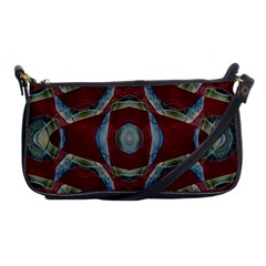 Fancy Maroon Blue Design Shoulder Clutch Bags by BrightVibesDesign