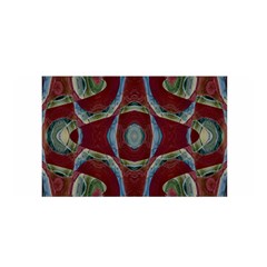 Fancy Maroon Blue Design Satin Wrap