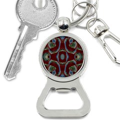 Fancy Maroon Blue Design Bottle Opener Key Chains by BrightVibesDesign