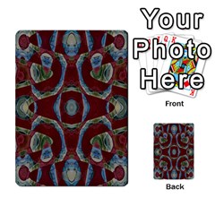 Fancy Maroon Blue Design Multi-purpose Cards (rectangle) 