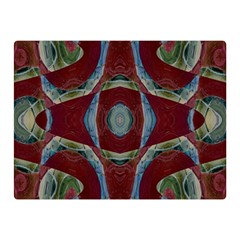 Fancy Maroon Blue Design Double Sided Flano Blanket (mini)  by BrightVibesDesign