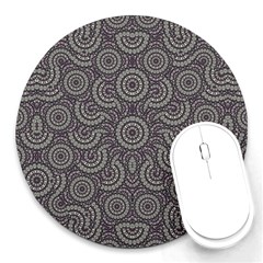 Geometric Boho Print Round Mousepads by dflcprints