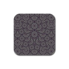 Geometric Boho Print Rubber Square Coaster (4 Pack)  by dflcprints