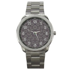 Geometric Boho Print Sport Metal Watch by dflcprints