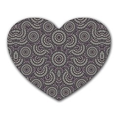 Geometric Boho Print Heart Mousepads by dflcprints