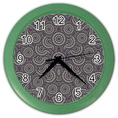 Geometric Boho Print Color Wall Clocks by dflcprints