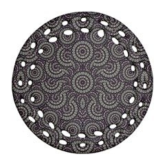 Geometric Boho Print Ornament (round Filigree)  by dflcprints