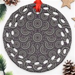 Geometric Boho Print Round Filigree Ornament (2Side) Front