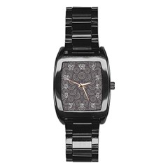 Geometric Boho Print Stainless Steel Barrel Watch by dflcprints