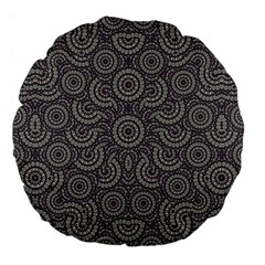 Geometric Boho Print Large 18  Premium Flano Round Cushions