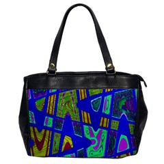 Bright Blue Mod Pop Art  Office Handbags by BrightVibesDesign