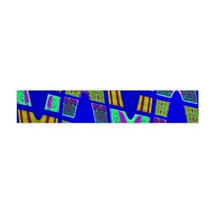 Bright Blue Mod Pop Art  Flano Scarf (mini)