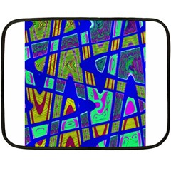 Bright Blue Mod Pop Art  Fleece Blanket (mini)