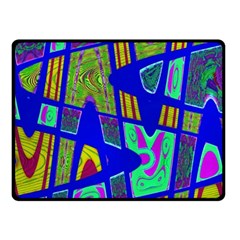 Bright Blue Mod Pop Art  Fleece Blanket (small)