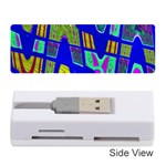 Bright Blue Mod Pop Art  Memory Card Reader (Stick)  Front