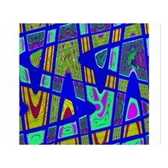 Bright Blue Mod Pop Art  Double Sided Flano Blanket (large) 