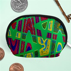 Bright Green Mod Pop Art Accessory Pouches (medium) 