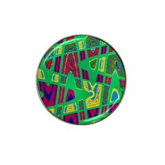 Bright Green Mod Pop Art Hat Clip Ball Marker (4 Pack) by BrightVibesDesign