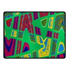 Bright Green Mod Pop Art Fleece Blanket (small)