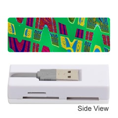 Bright Green Mod Pop Art Memory Card Reader (stick) 