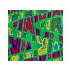 Bright Green Mod Pop Art Double Sided Flano Blanket (large) 