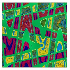 Bright Green Mod Pop Art Large Satin Scarf (square)