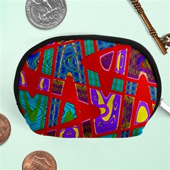 Bright Red Mod Pop Art Accessory Pouches (medium) 