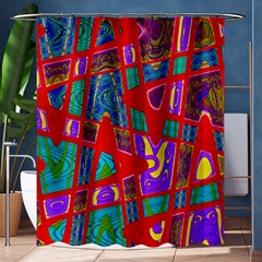 Bright Red Mod Pop Art Shower Curtain 60  X 72  (medium) 