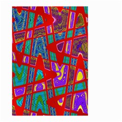 Bright Red Mod Pop Art Small Garden Flag (two Sides)