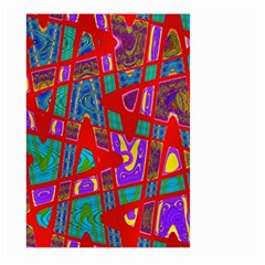 Bright Red Mod Pop Art Large Garden Flag (two Sides)