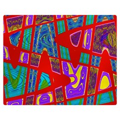 Bright Red Mod Pop Art Double Sided Flano Blanket (medium) 