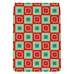 Blue Red Squares Pattern                                			removable Flap Cover (l) by LalyLauraFLM