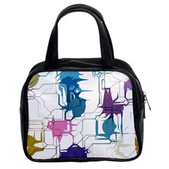 Cracked Wall                                 Classic Handbag (two Sides) by LalyLauraFLM