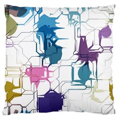 Cracked Wall                                 	large Flano Cushion Case (two Sides)