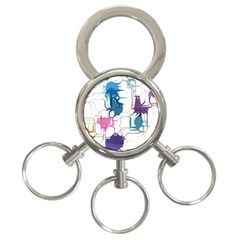 Cracked Wall                                 			3-ring Key Chain by LalyLauraFLM