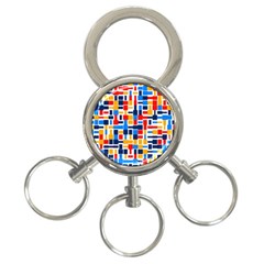 Colorful Shapes                                  			3-ring Key Chain by LalyLauraFLM