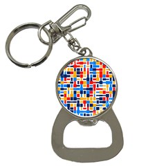 Colorful Shapes                                  			bottle Opener Key Chain by LalyLauraFLM