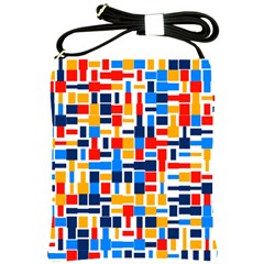 Colorful Shapes                                  			shoulder Sling Bag by LalyLauraFLM