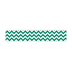 Emerald Green & White Zigzag Pattern Flano Scarf (mini)